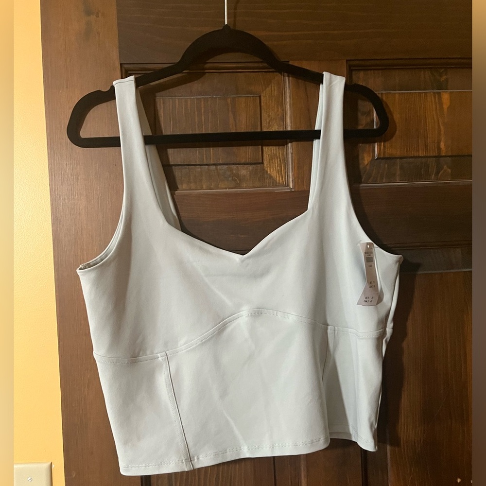 NEW Abercrombie & Fitch corset seamless sweetheart neck tank top in mint green
